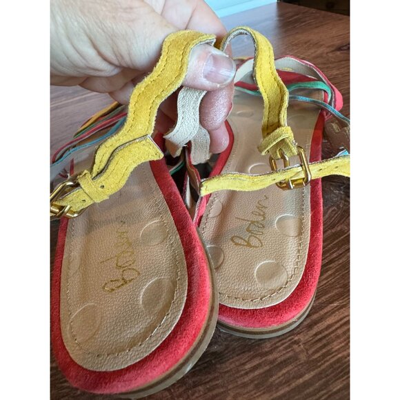Boden Multicolor Wave-Strap Suede Sandals – EU 40 (US 9) – Rare Style - Picture 9 of 12